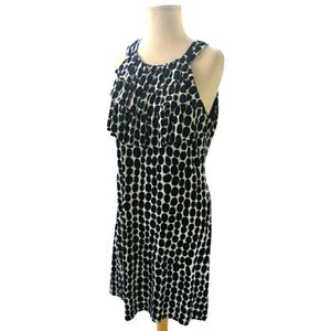 Enfocus Studio W Sz. 10 Black & White Polka Dot knee-length casual mini dress
